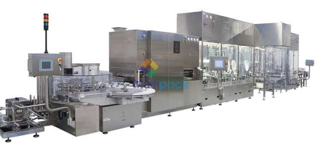 Automatic Liquid Vial Filling with Rubber Stoppering Machine